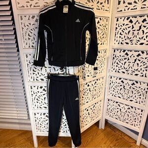 NWT Girls Adidas Iridescent 3 Stripe Track Suit Sz 10/12